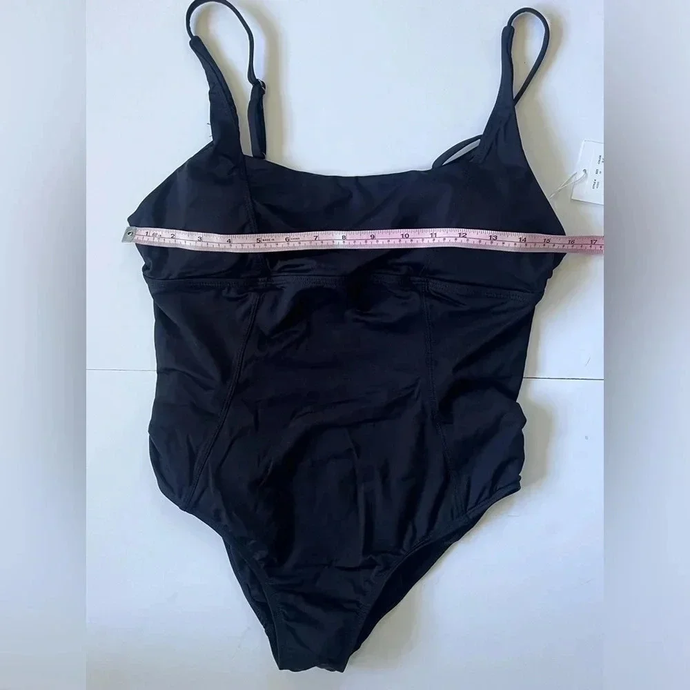 NWT Andie Black Havana One Piece Swimsuit Women Size M‎